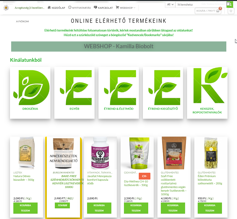 Kamillabiobolt.hu